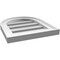 Ekena Millwork Round Top Surface Mount PVC Gable Vent: Functional, w/ 2"W x 1-1/2"P Brickmould Frame, 14"W x 16"H GVPRT14X1602SF - alternate 2